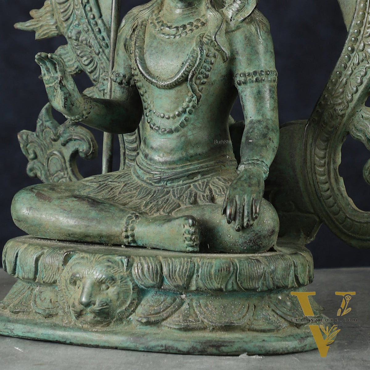 Bronze Lord Shiva Blessing Statue with Arch – 14" Height