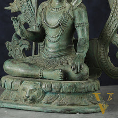 Bronze Lord Shiva Blessing Statue with Arch – 14" Height