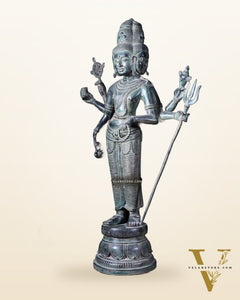 Bronze Standing Lord Brahma Statue 21.5"