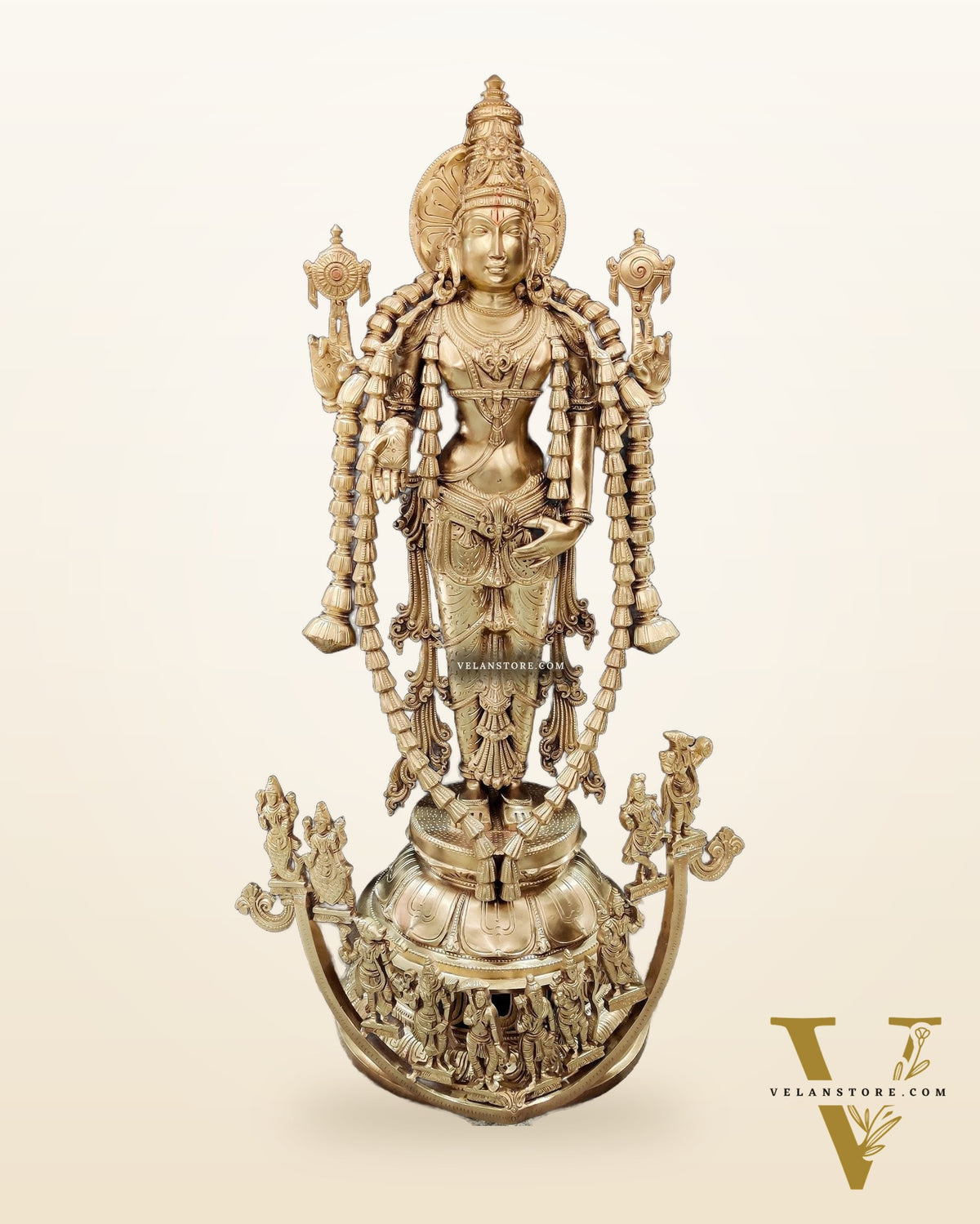 Bronze Vishnu Statue with Dashavatar 35"