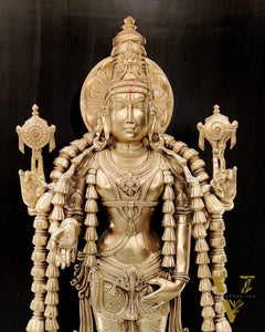 Bronze Vishnu Statue with Dashavatar 35"
