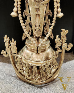 Bronze Vishnu Statue with Dashavatar 35"