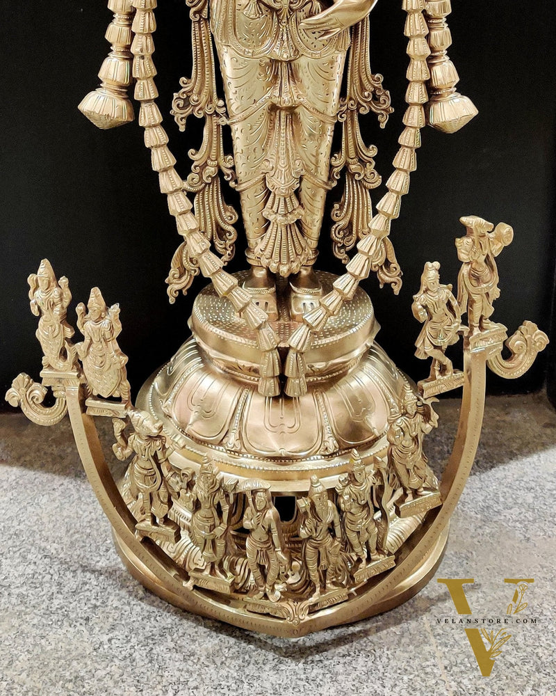 Bronze Vishnu Statue with Dashavatar 35"