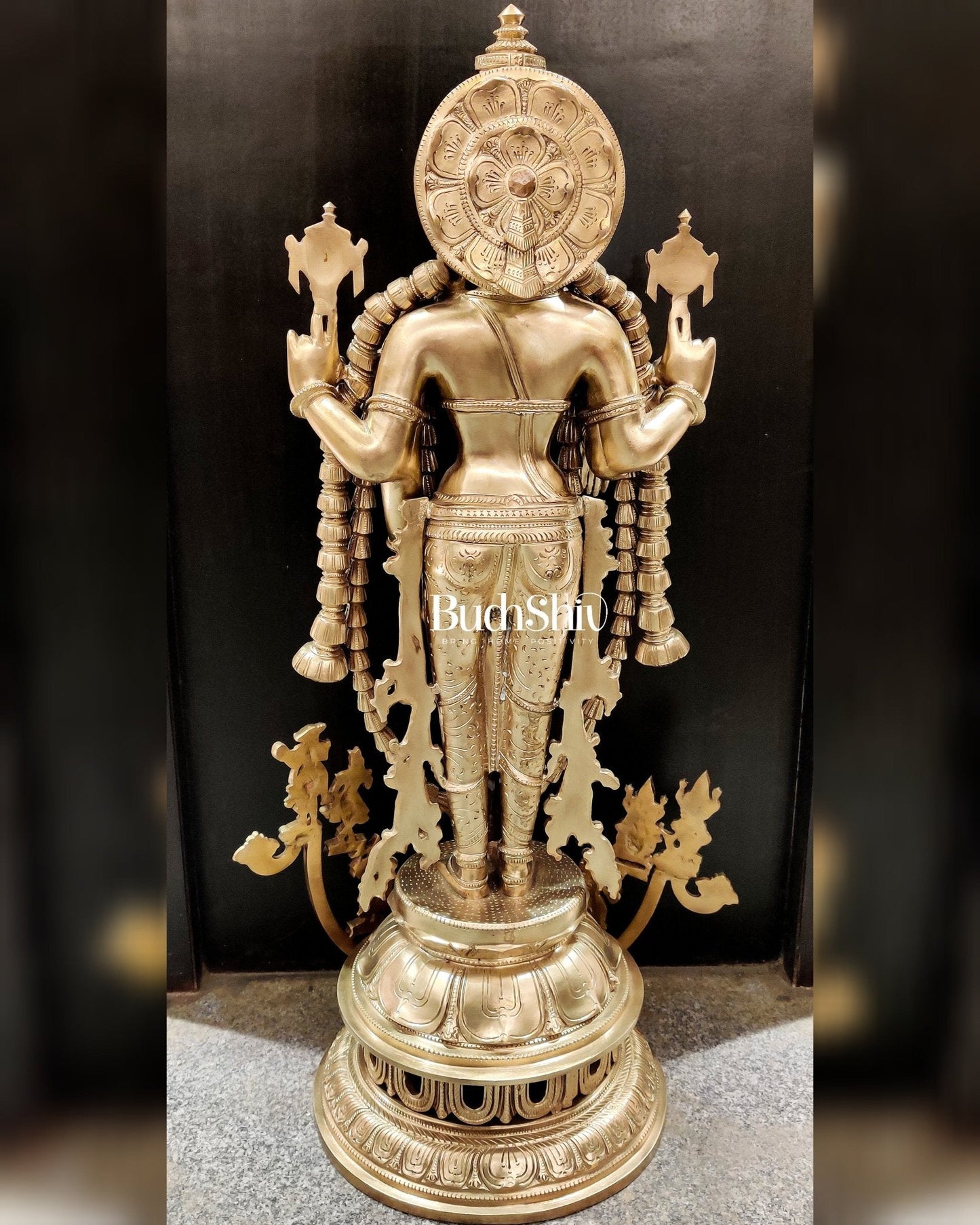 Bronze Vishnu Statue with Dashavatar 35"