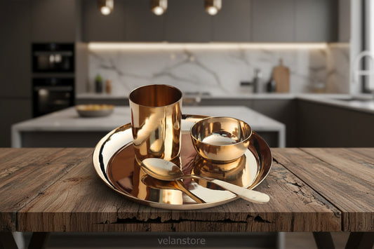 Pure Kansa Baby Dinner Set of 4 - Baby Dish Set