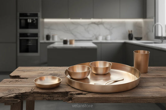 Kansa Thali Set Of 6 Pc - Royal Dinner Set