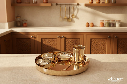 Royal Kansa Dinner set of 6 pcs- Thali set