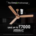 Crompton Brown Energion GROOVE 28Watt with 5 Year Warranty BLDC Motor 1200 mm Ceiling Fan