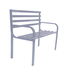 Deco Metal 2 Seater Garden Bench for Outdoor Park - (Grey)