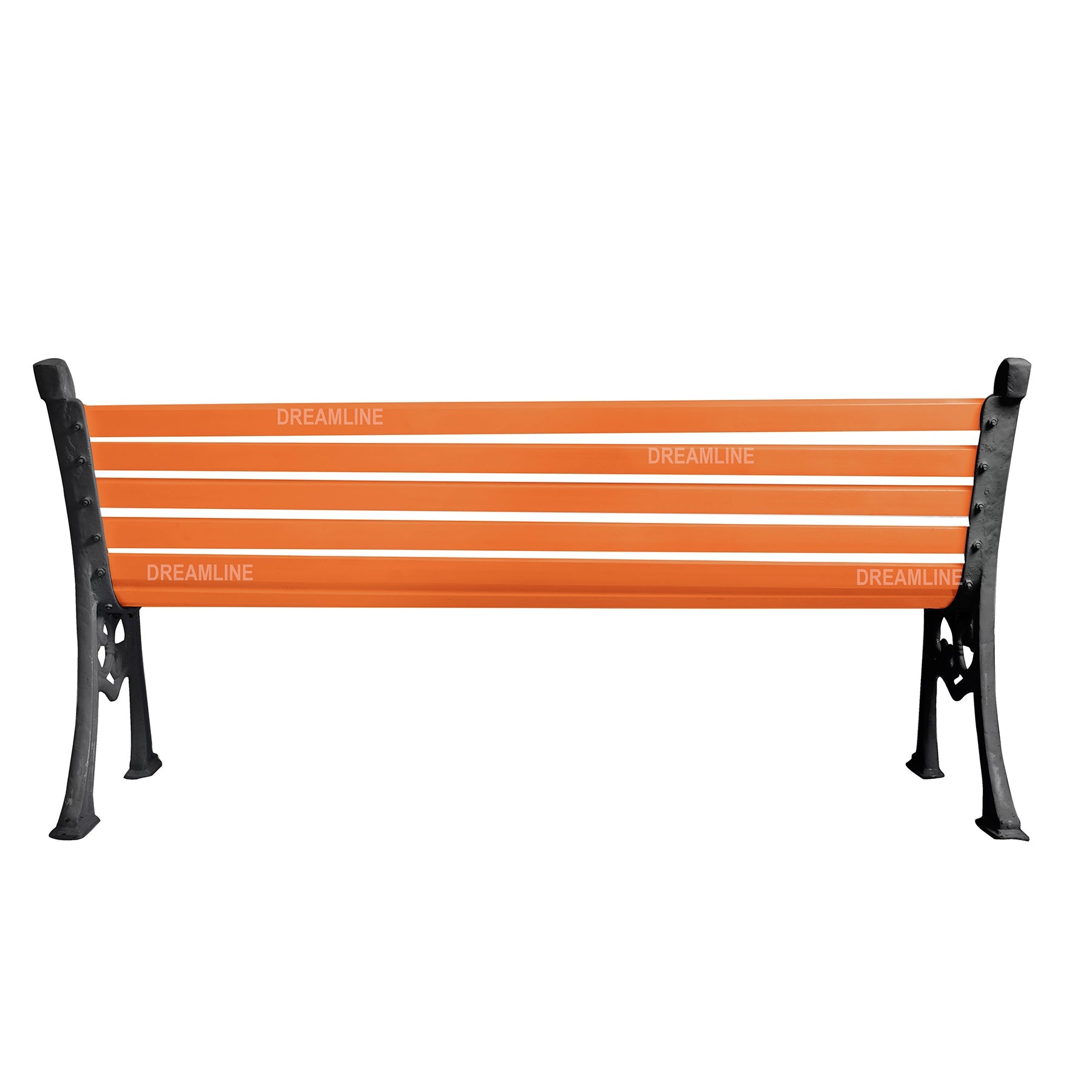 Crafty Cast Iron 3 Seater Garden Bench for Outdoor Park - (Black + Brown)