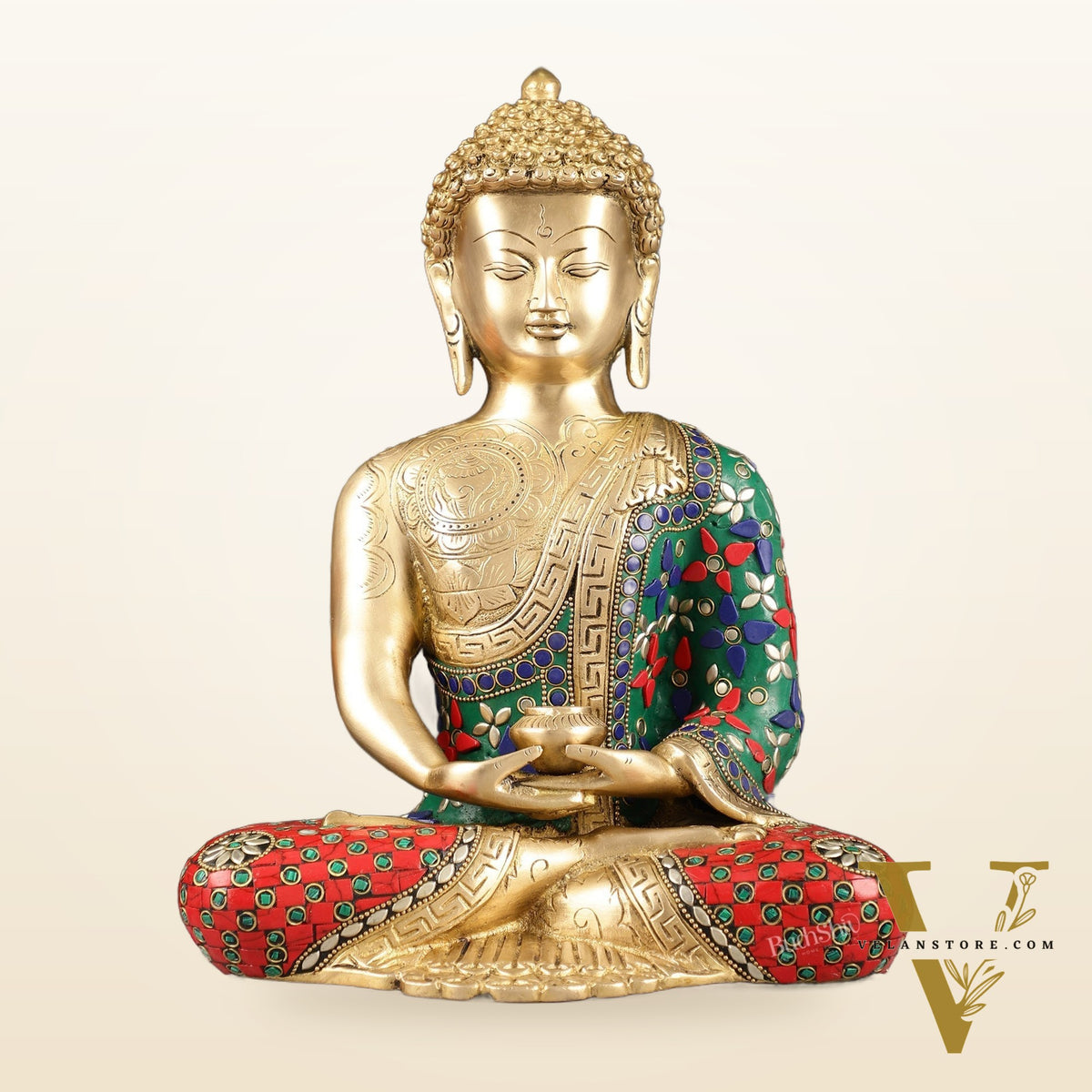 Buddha Brass Idol buddha meditation 12 inch
