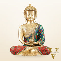 Buddha Brass Idol buddha meditation 12 inch
