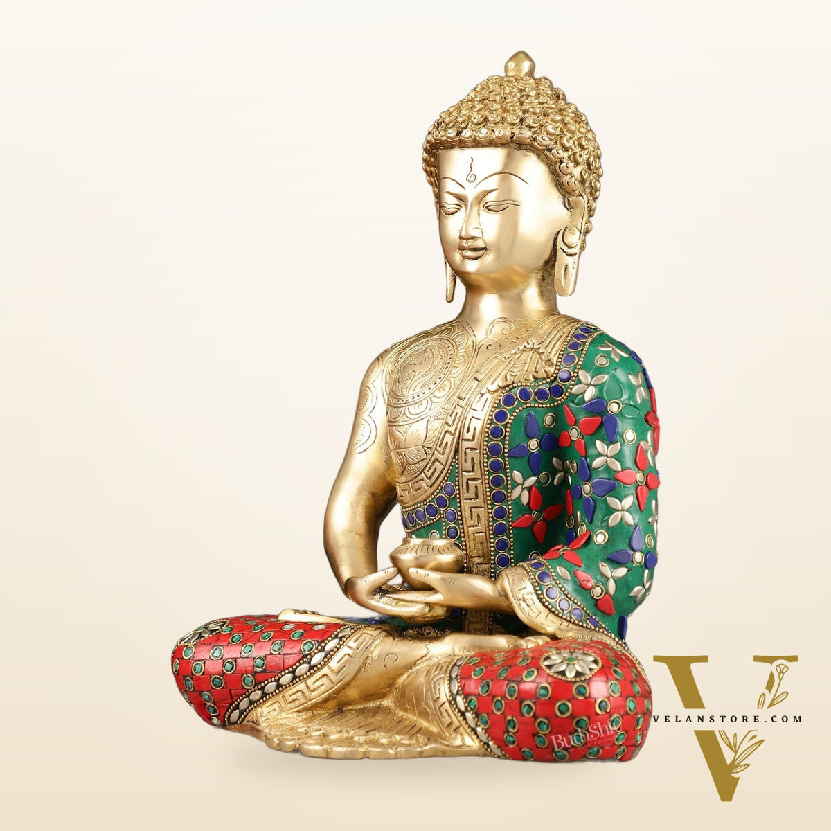 Buddha Brass Idol buddha meditation 12 inch
