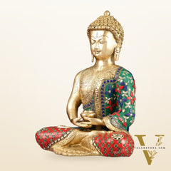 Buddha Brass Idol buddha meditation 12 inch
