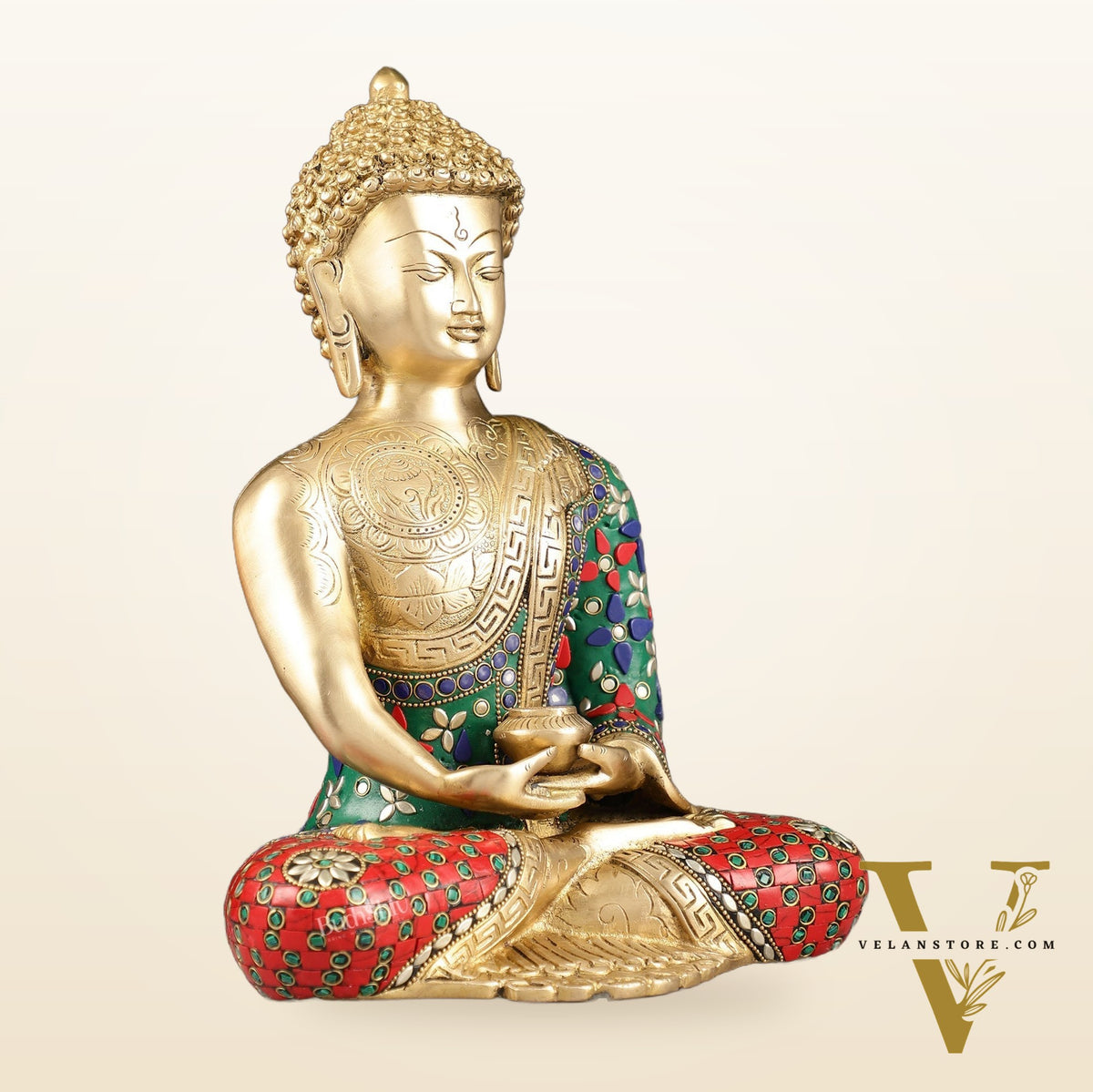Buddha Brass Idol buddha meditation 12 inch