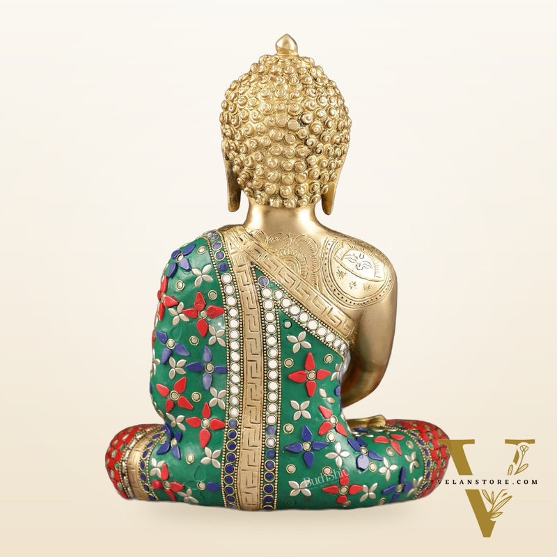 Buddha Brass Idol buddha meditation 12 inch
