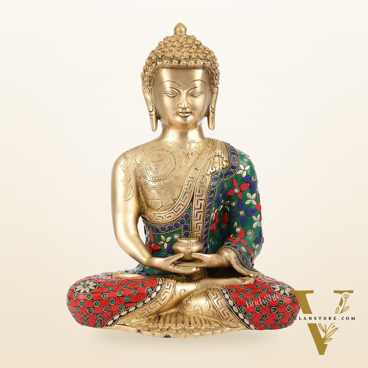Buddha Brass Idol buddha meditation 12 inch