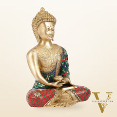 Buddha Brass Idol buddha meditation 12 inch