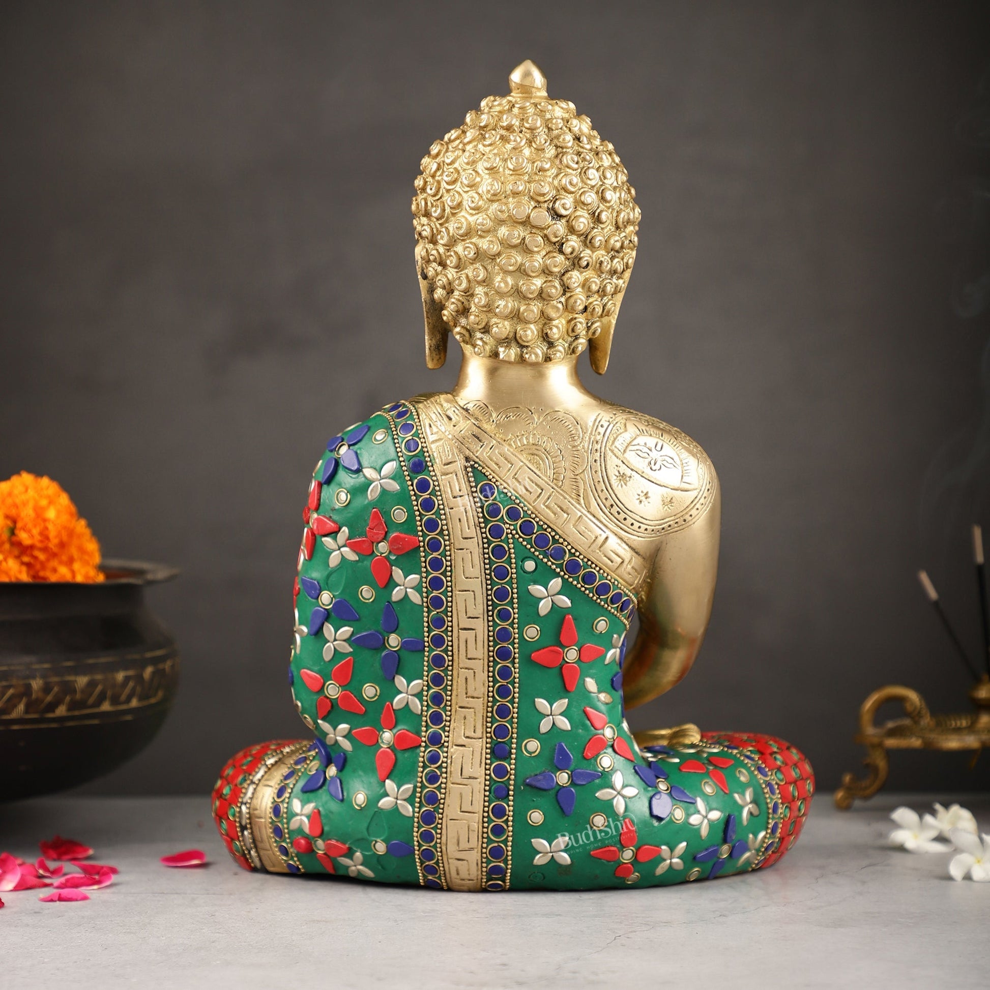 Buddha Brass Idol buddha meditation 12 inch