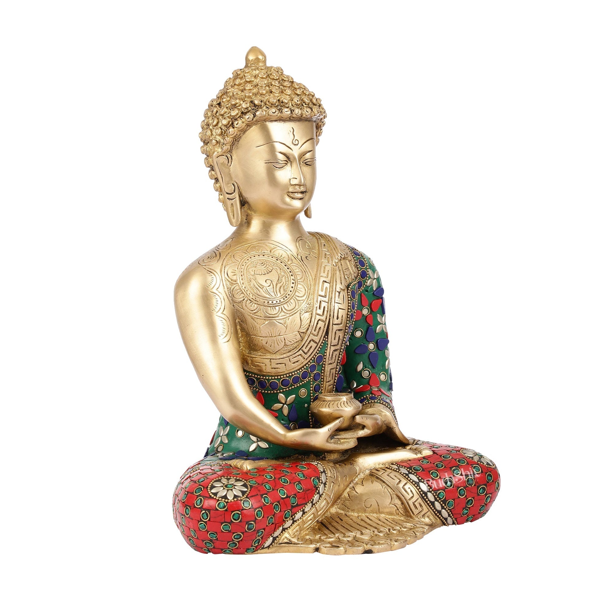 Buddha Brass Idol buddha meditation 12 inch