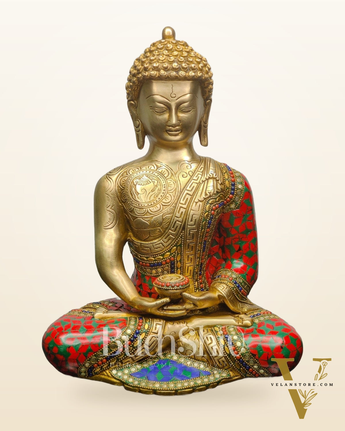 Buddha Brass Idol buddha meditation 12 inches