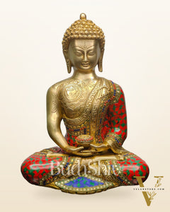 Buddha Brass Idol buddha meditation 12 inches