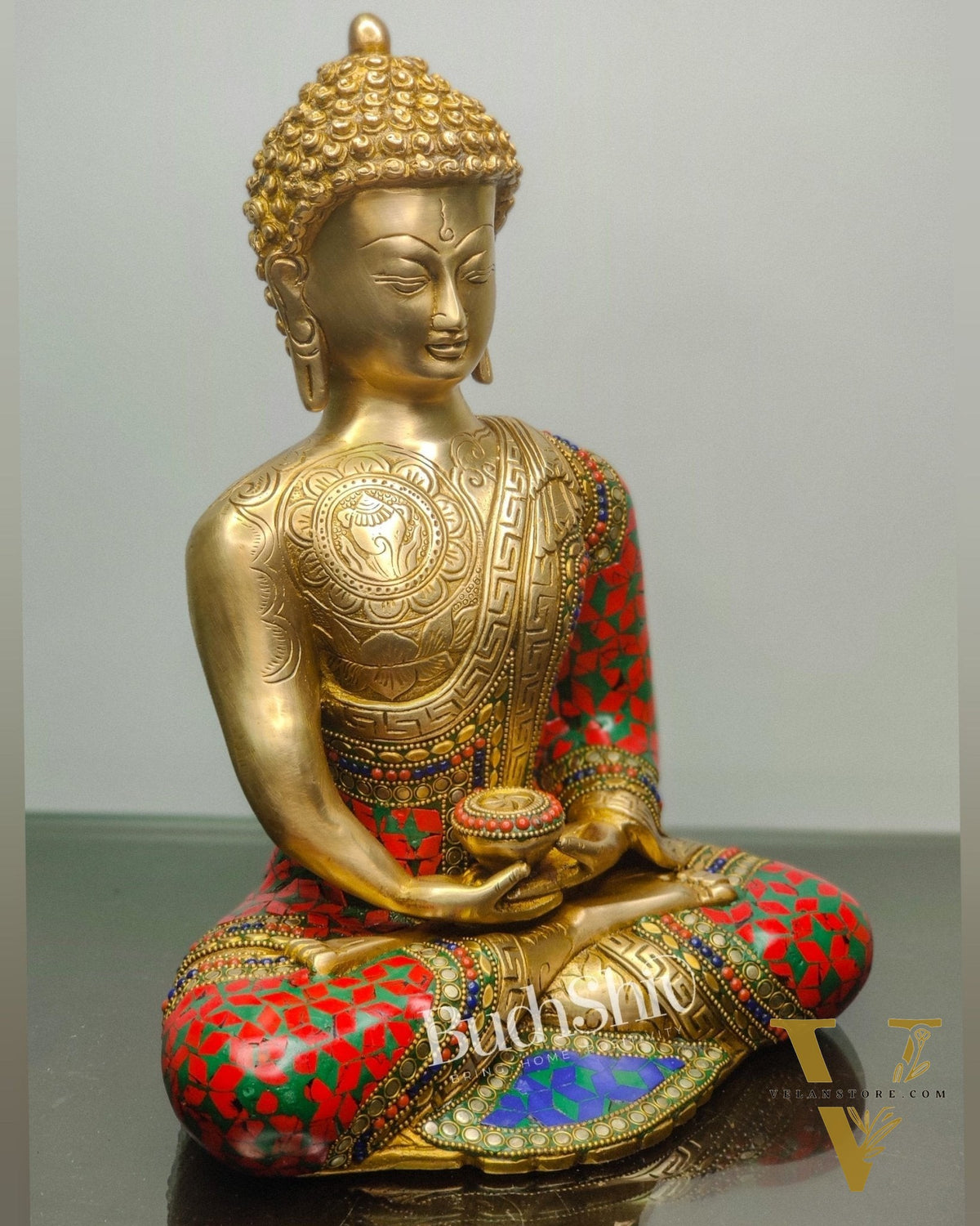 Buddha Brass Idol buddha meditation 12 inches