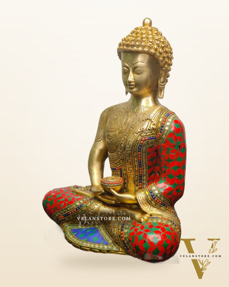 Buddha Brass Idol buddha meditation 12 inches