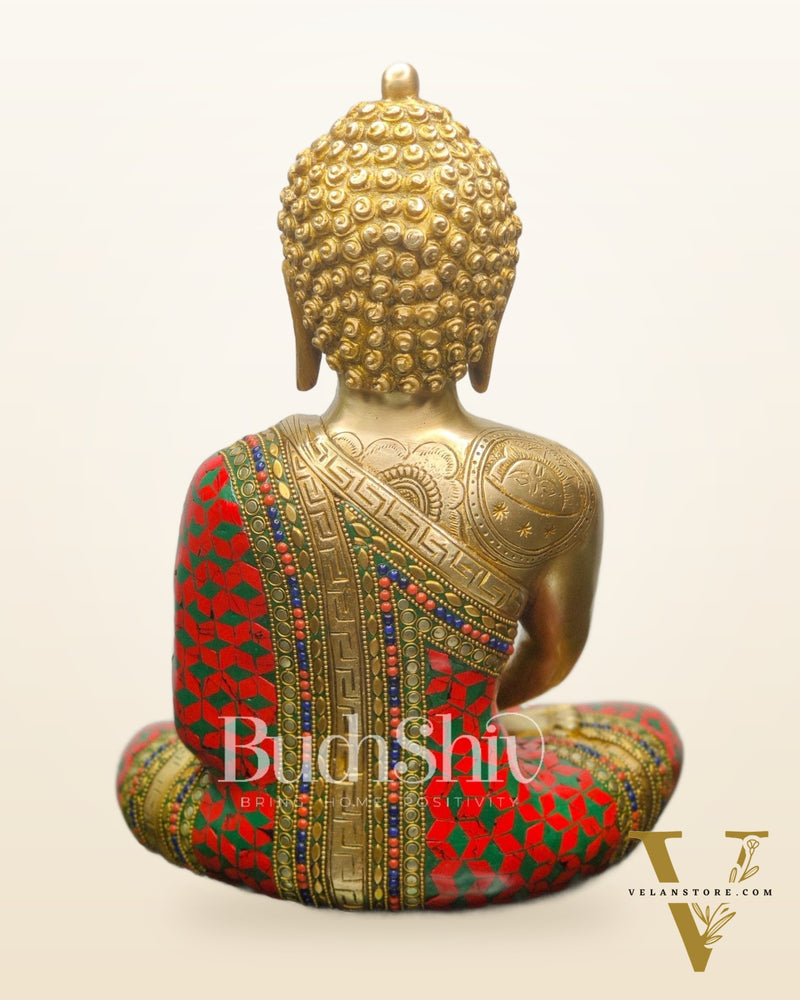 Buddha Brass Idol buddha meditation 12 inches