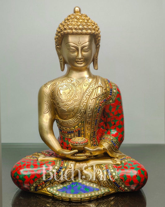 Buddha Brass Idol buddha meditation 12 inches