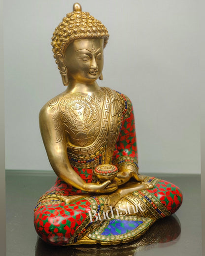 Buddha Brass Idol buddha meditation 12 inches