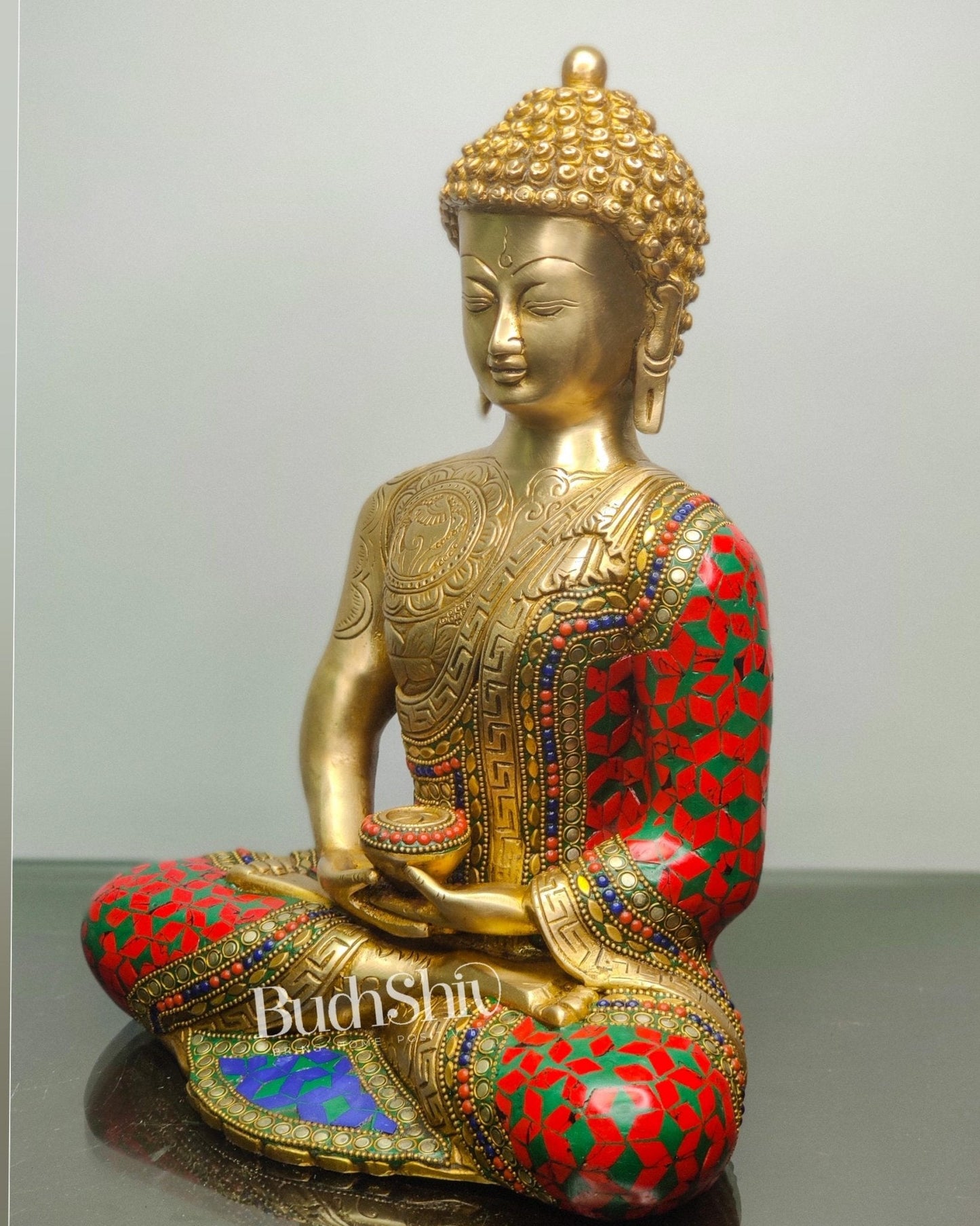 Buddha Brass Idol buddha meditation 12 inches