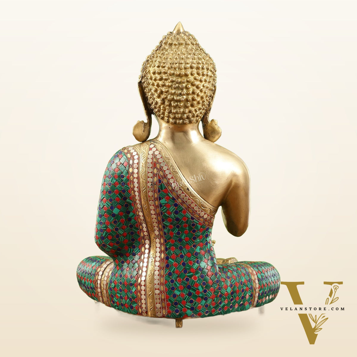 Buddha Brass Idol | Gautama Buddha in Abhayamudra Pose | Handcrafted 20 inch