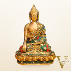 Buddha Brass idol Sakhyamuni 7.5"