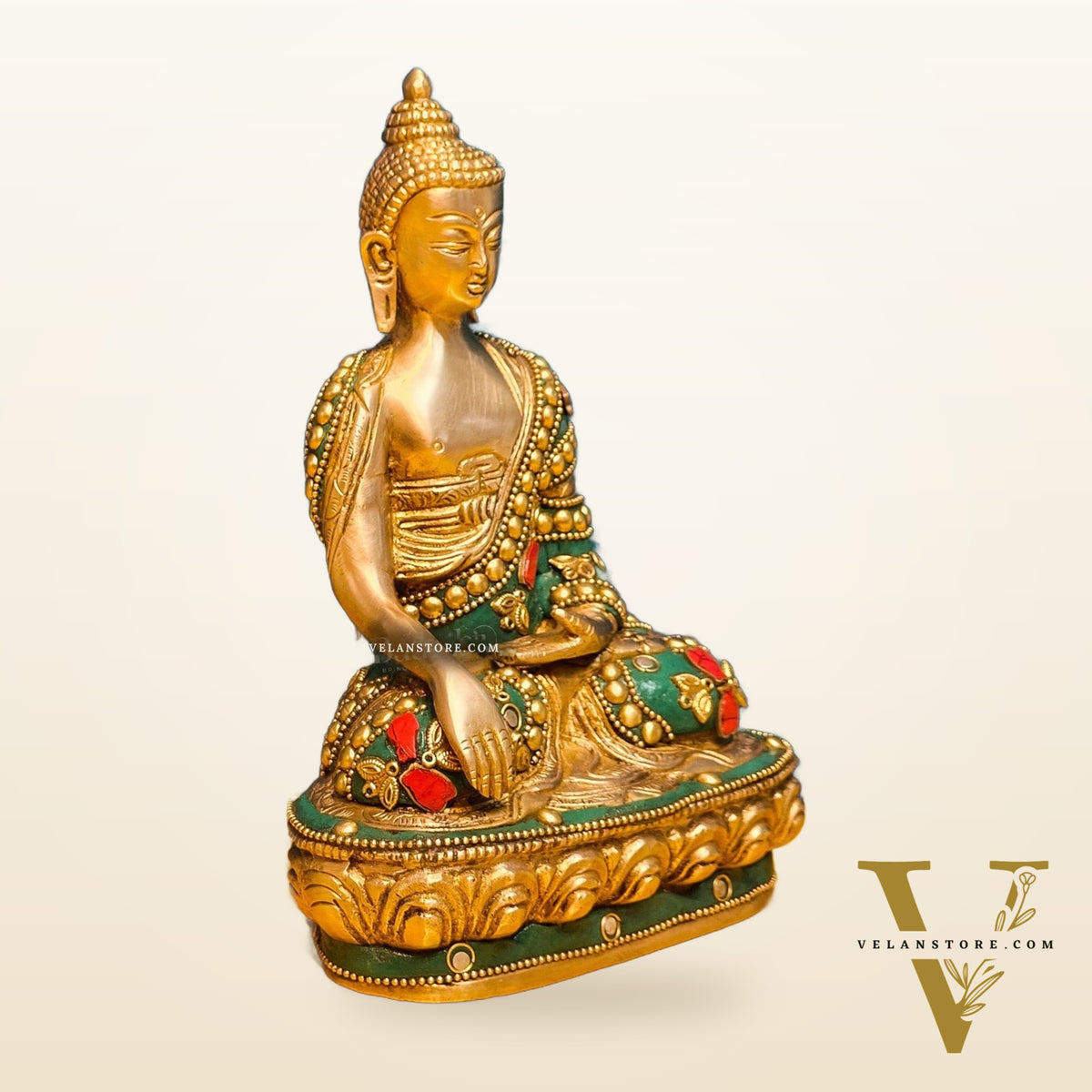 Buddha Brass idol Sakhyamuni 7.5"