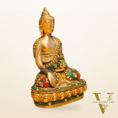 Buddha Brass idol Sakhyamuni 7.5"