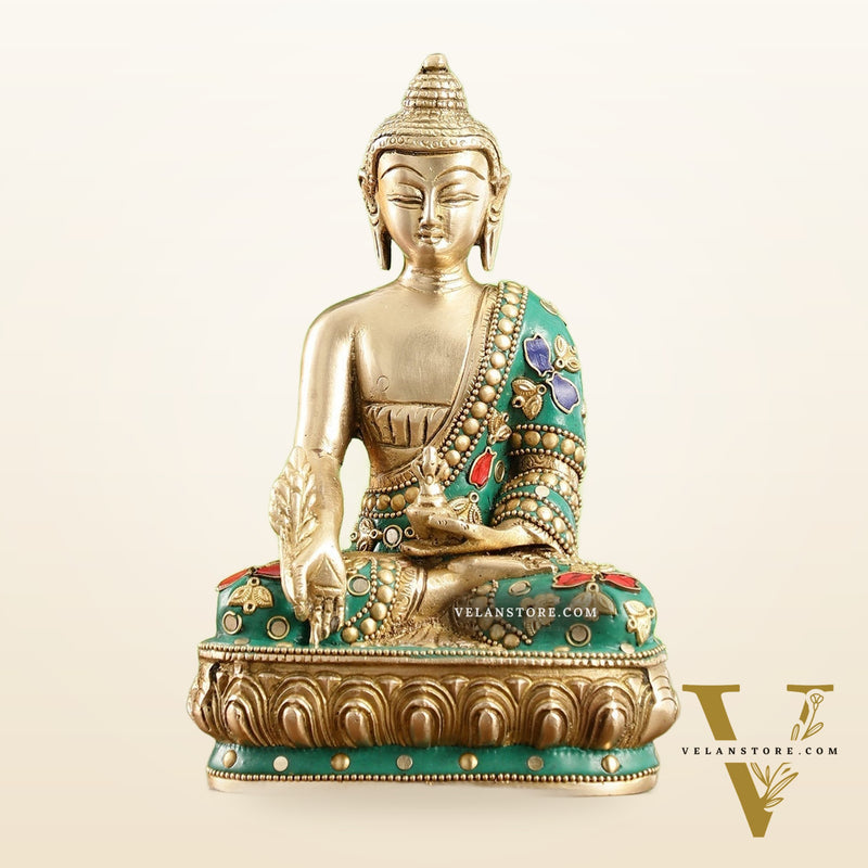 Buddha Brass idol Sakhyamuni 7.5"