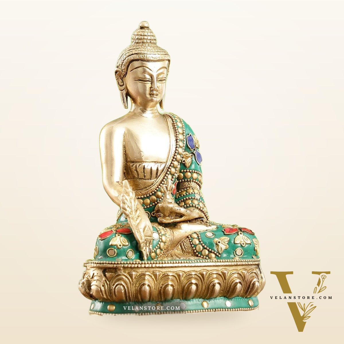Buddha Brass idol Sakhyamuni 7.5"