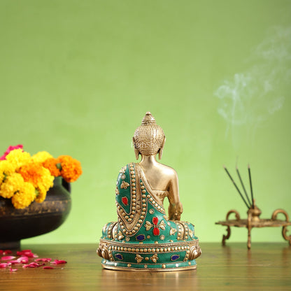 Buddha Brass idol Sakhyamuni 7.5"