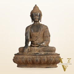 Buddha Brass Statue 16 inch Sand Finish