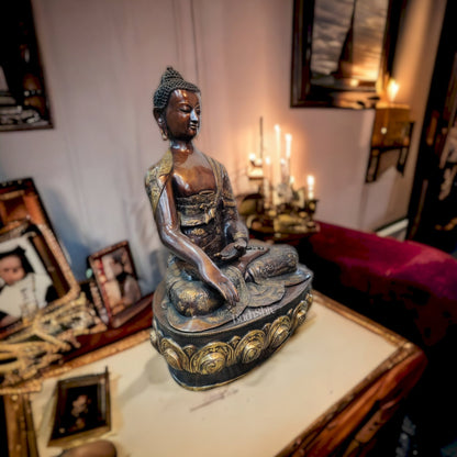 Buddha Brass Statue Lifestory Bhoomisparsha Mudra 33 inch