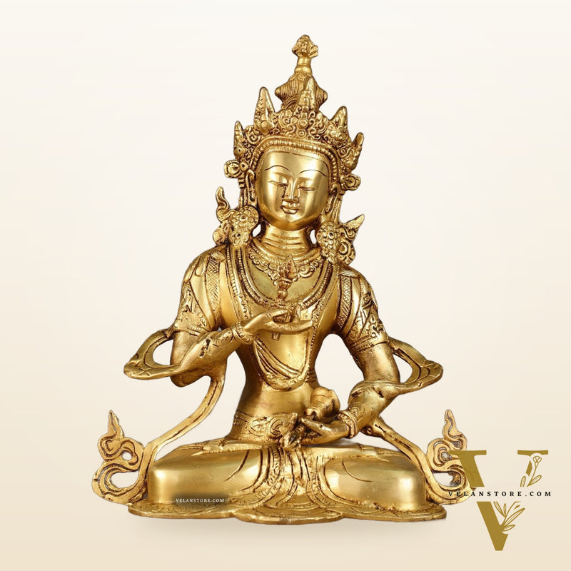 Buddhist Deity Vajrasattva Brass Statue | 10.5 Inch Height | 2.8 KG