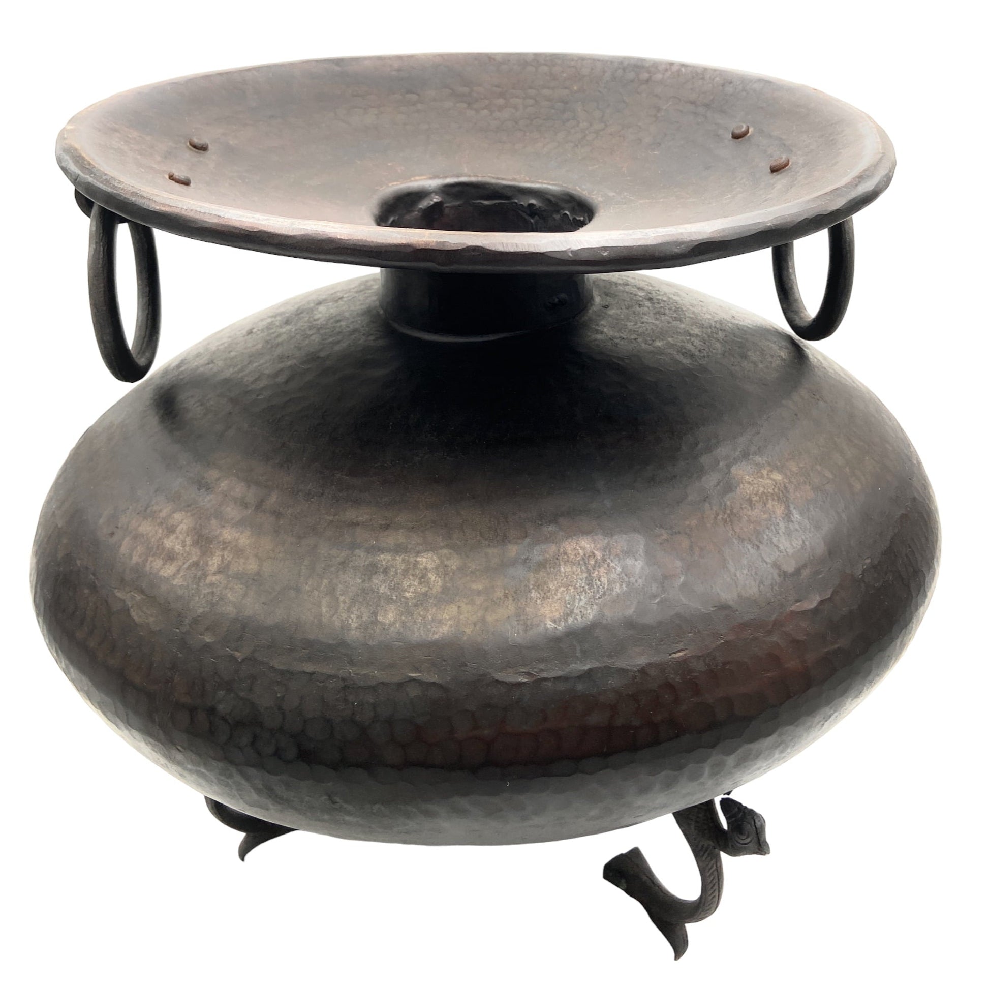 Brass Planter Bowl Peetal Pital Pittal Decorative Plant Pot, Handcrafted Large Indoor Outdoor Brass Flower Bowl, Brown, 15.5 Inch, 1 Piece