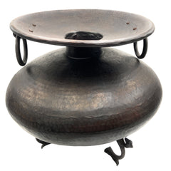 Brass Planter Bowl Peetal Pital Pittal Decorative Plant Pot, Handcrafted Large Indoor Outdoor Brass Flower Bowl, Brown, 15.5 Inch, 1 Piece