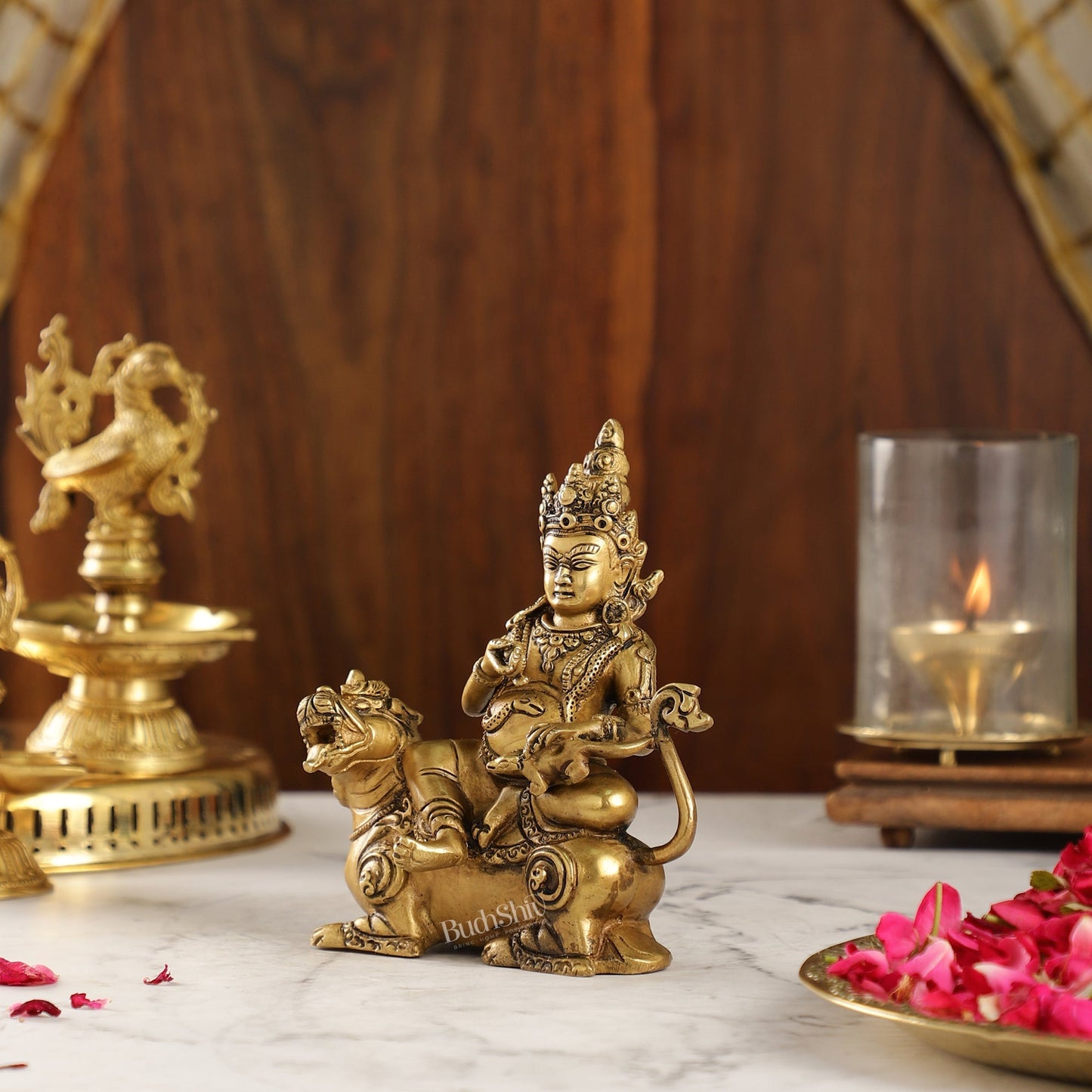 Buy Brass Kubera Idol - 6" Height | Deity of Wealth | Handcrafted