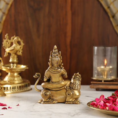Buy Brass Kubera Idol - 6" Height | Deity of Wealth | Handcrafted