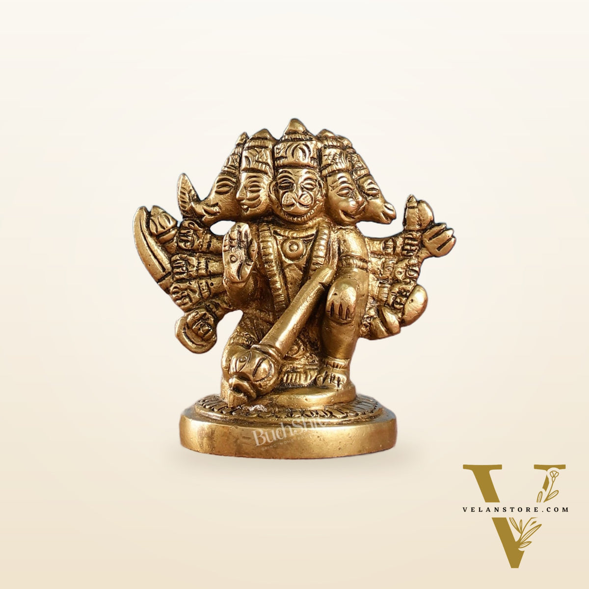 Buy Handcrafted Small Panchmukhi Hanuman Idol | Superfine Brass |