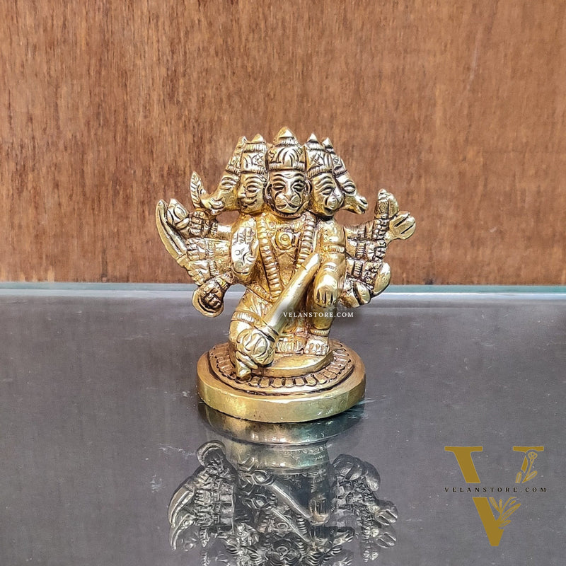 Buy Handcrafted Small Panchmukhi Hanuman Idol | Superfine Brass |
