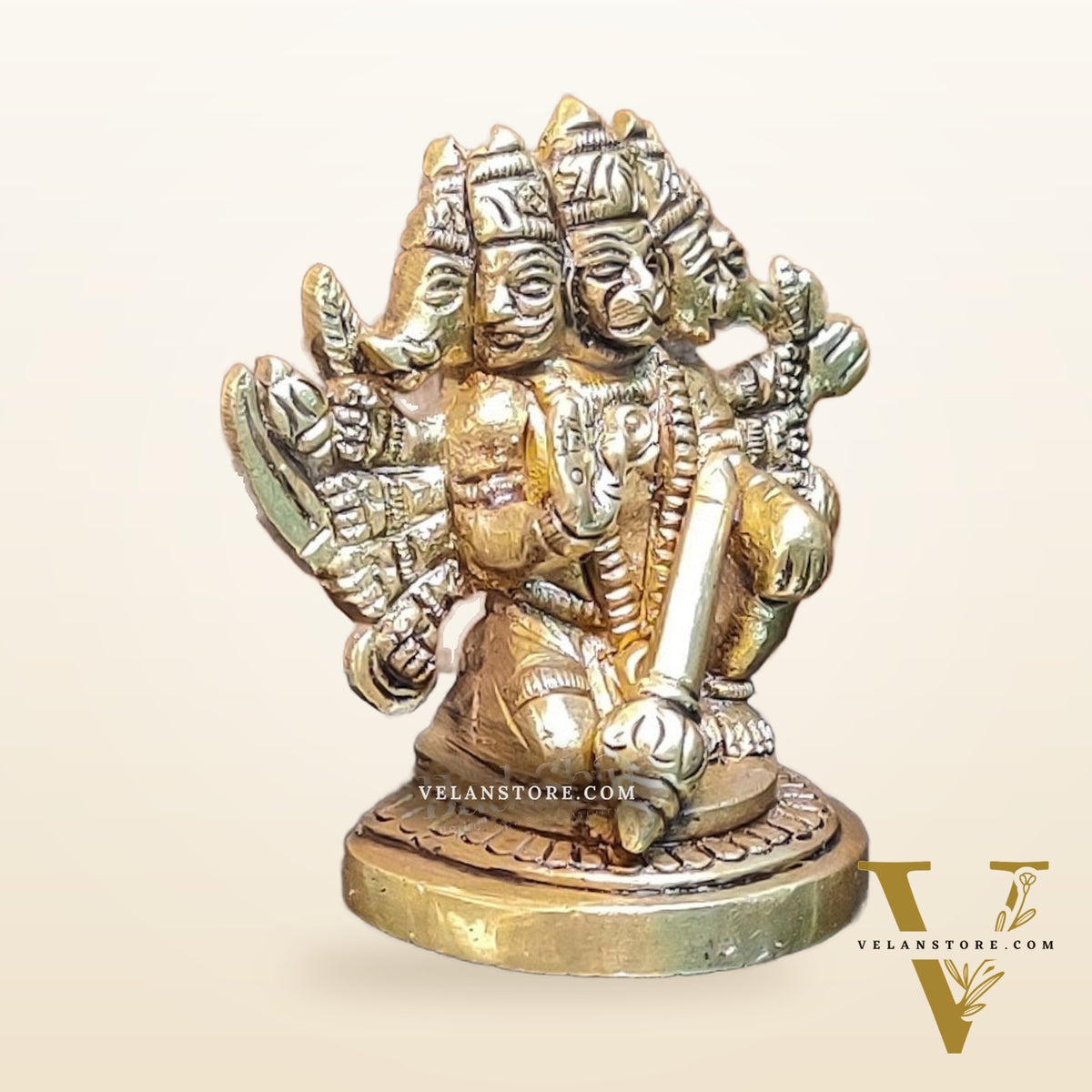 Buy Handcrafted Small Panchmukhi Hanuman Idol | Superfine Brass |