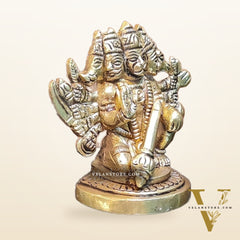 Buy Handcrafted Small Panchmukhi Hanuman Idol | Superfine Brass |